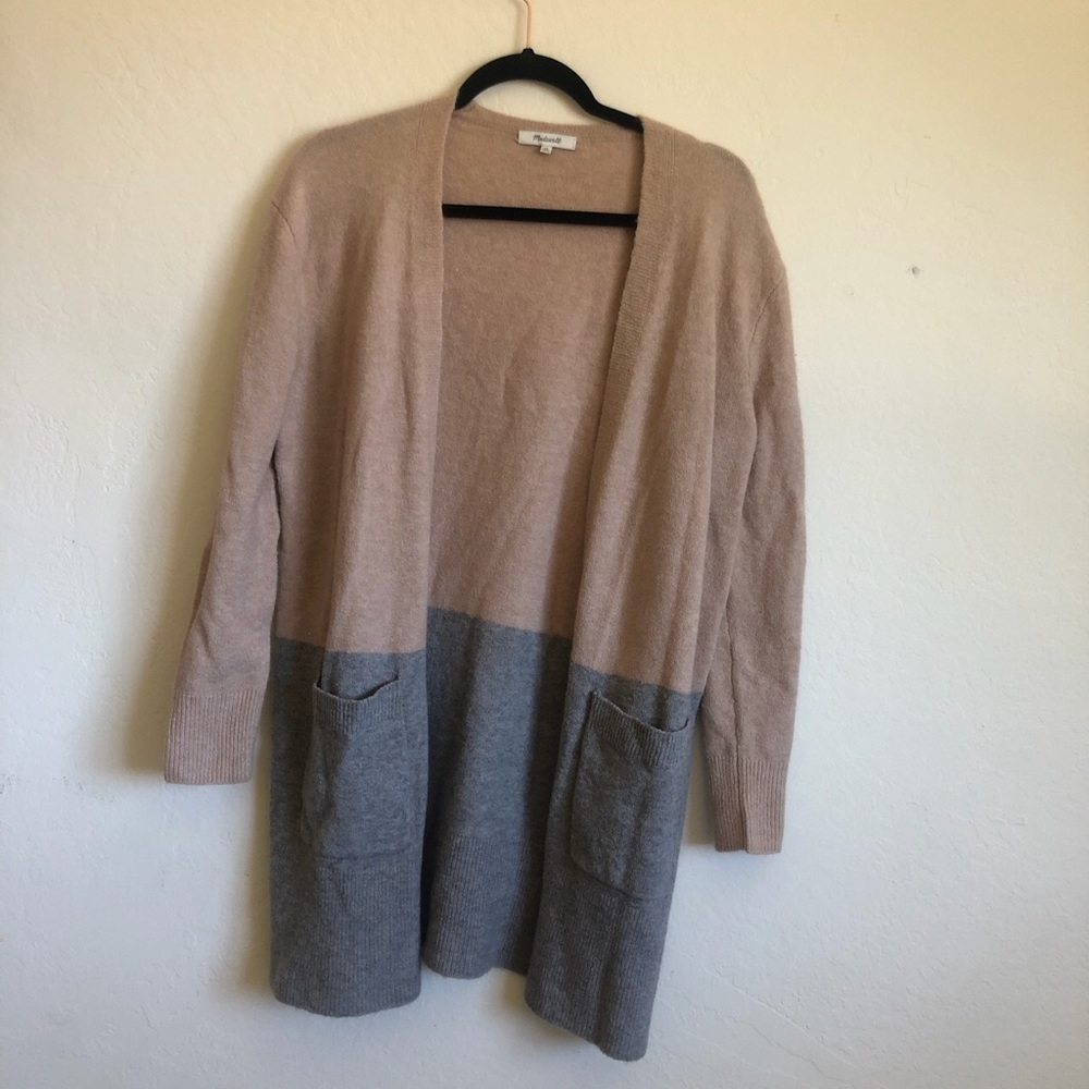 Madewell color block cardigan